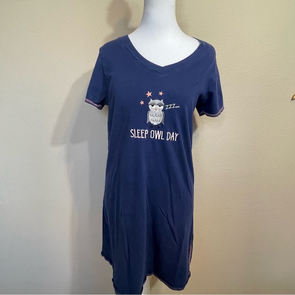 Rene Rofe Pink and Blue Owl Nightshirt